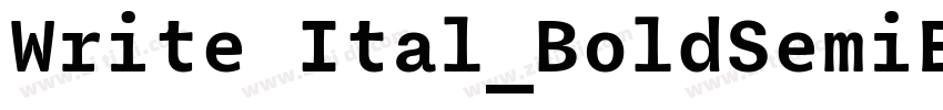 Write Ital_BoldSemiE字体转换